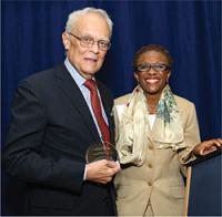 Gerald Thomson with Brenda Aiken.